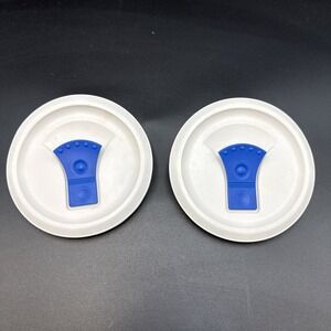 Corning Ware White F-22-VPC Microwave Vented Cover Lids Set of 2 Lids Only